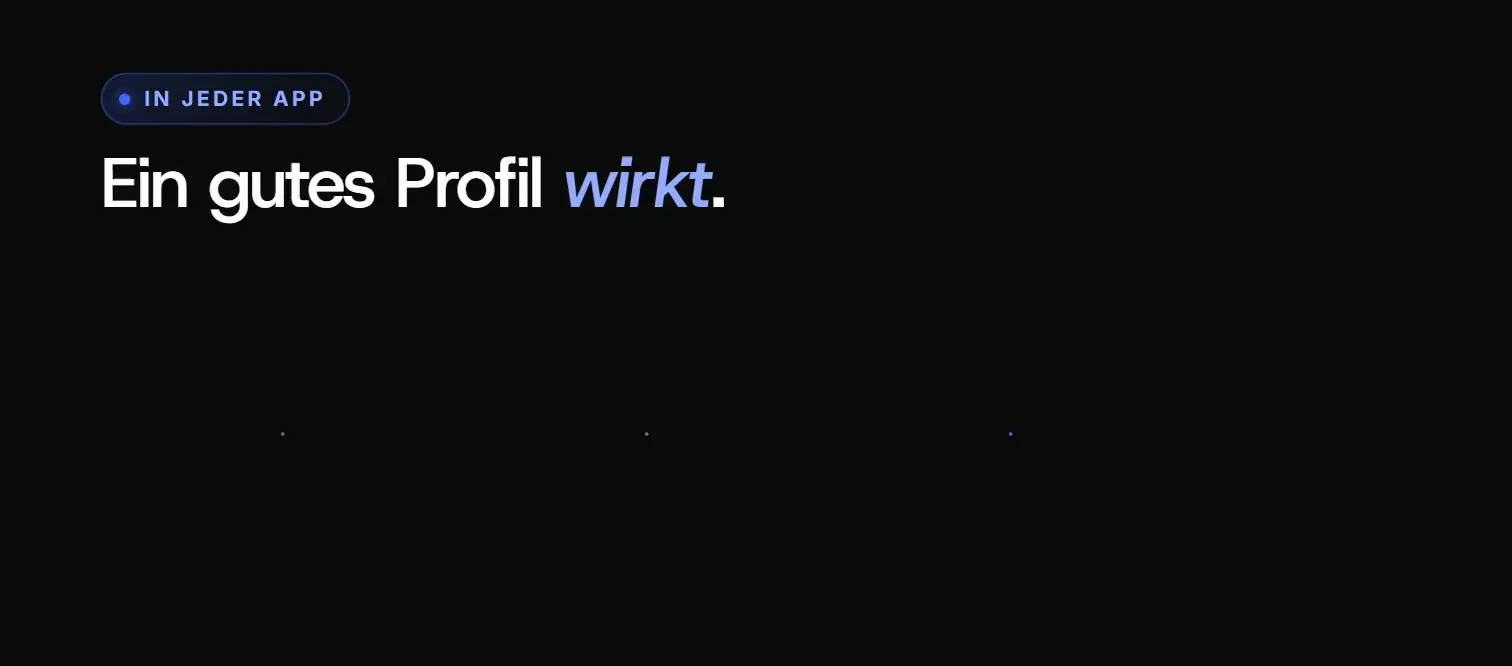 Animation: Kette eines guten Profils: gute Bilder, echte Likes, bessere Wertung, mehr Matches, unabhängig von der App