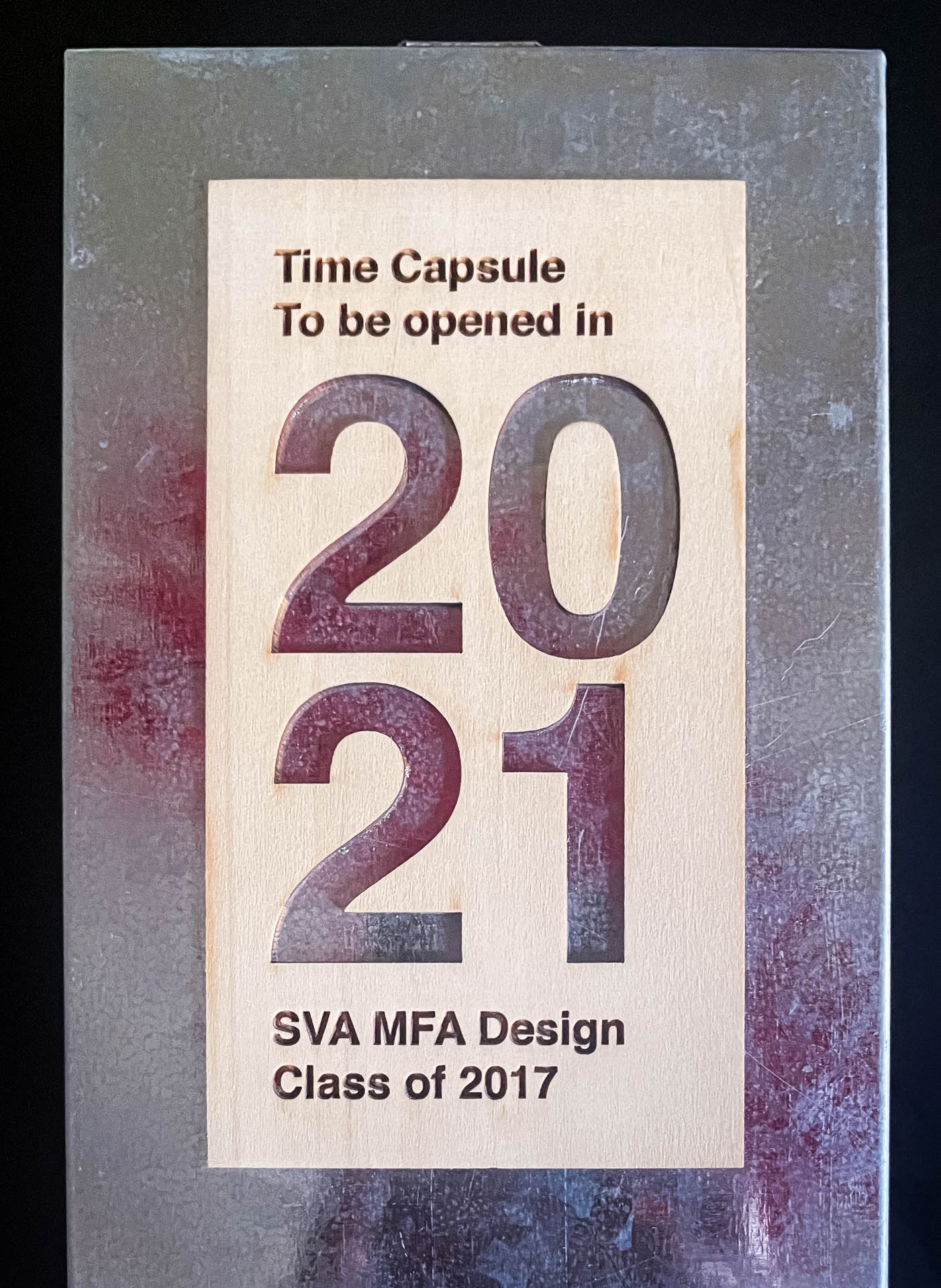 metallic box - Time Capsule from class of 2017
