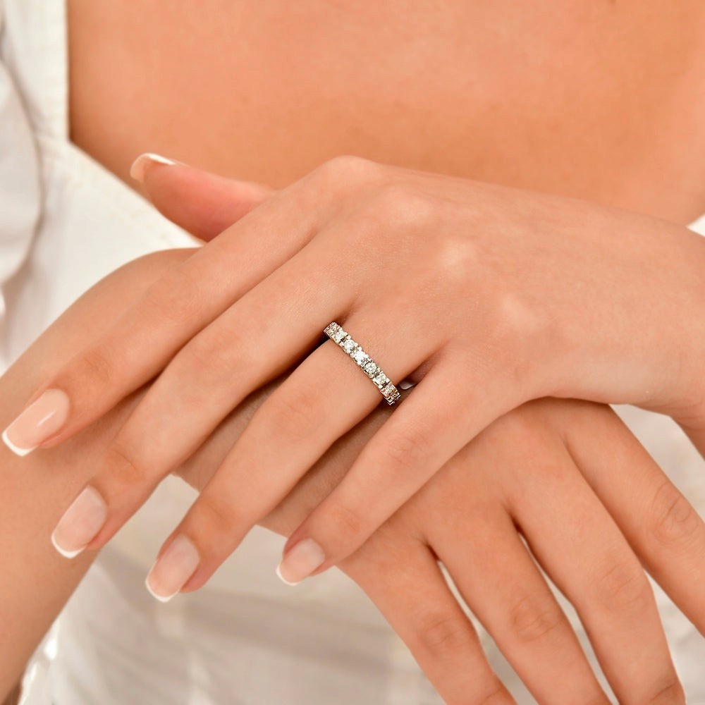 Assos 0.80 Karat G Renk SI Pırlanta Yarım Tur Yüzük