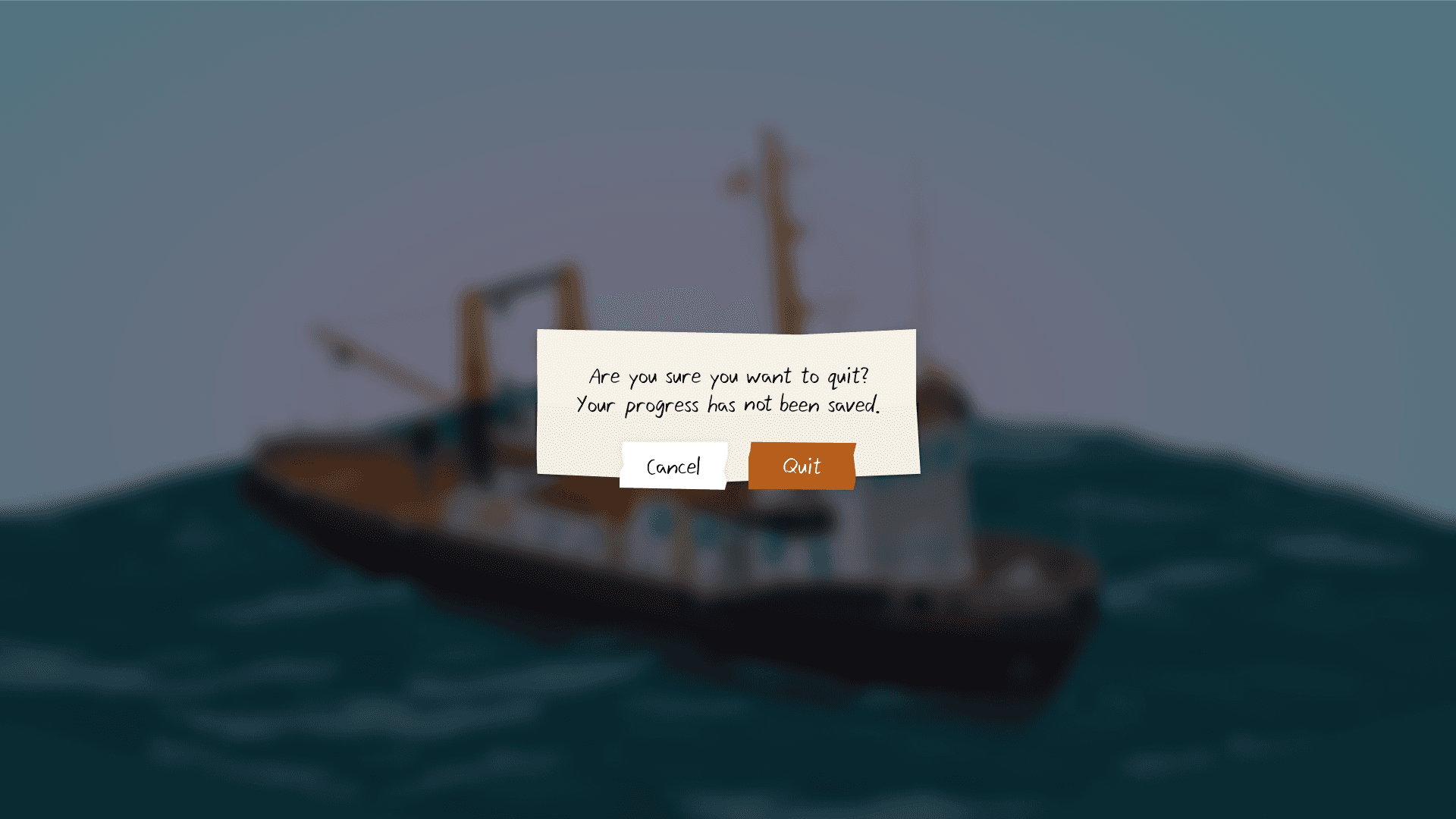 Bird at Sea, popup options
