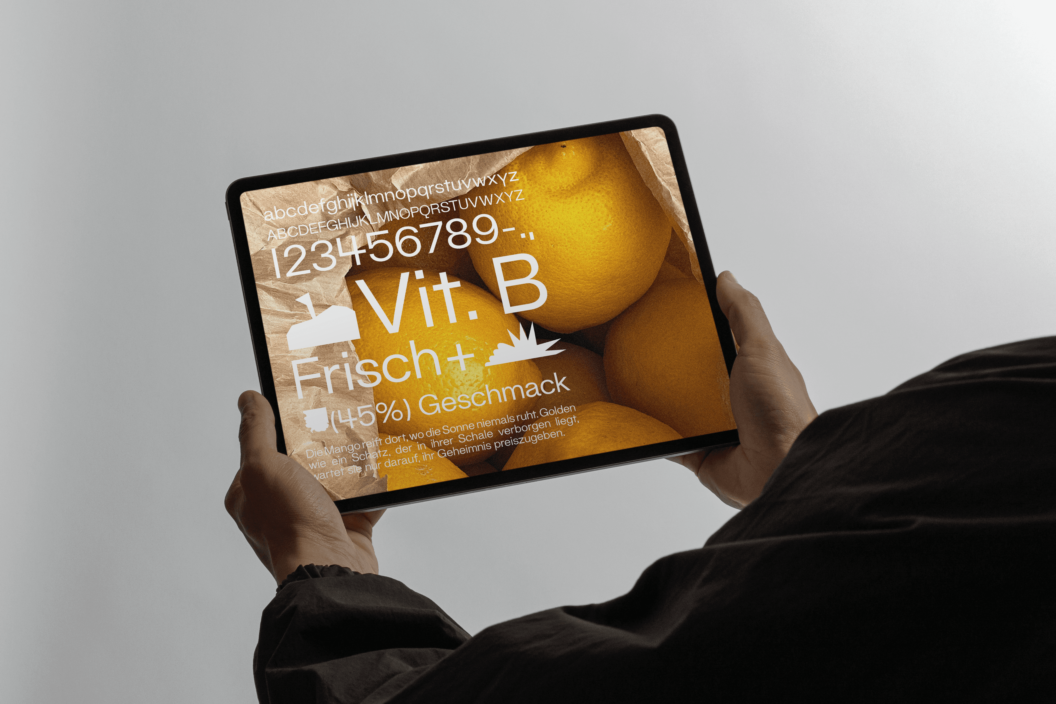 Foto von Fruchthochzwei Typografie