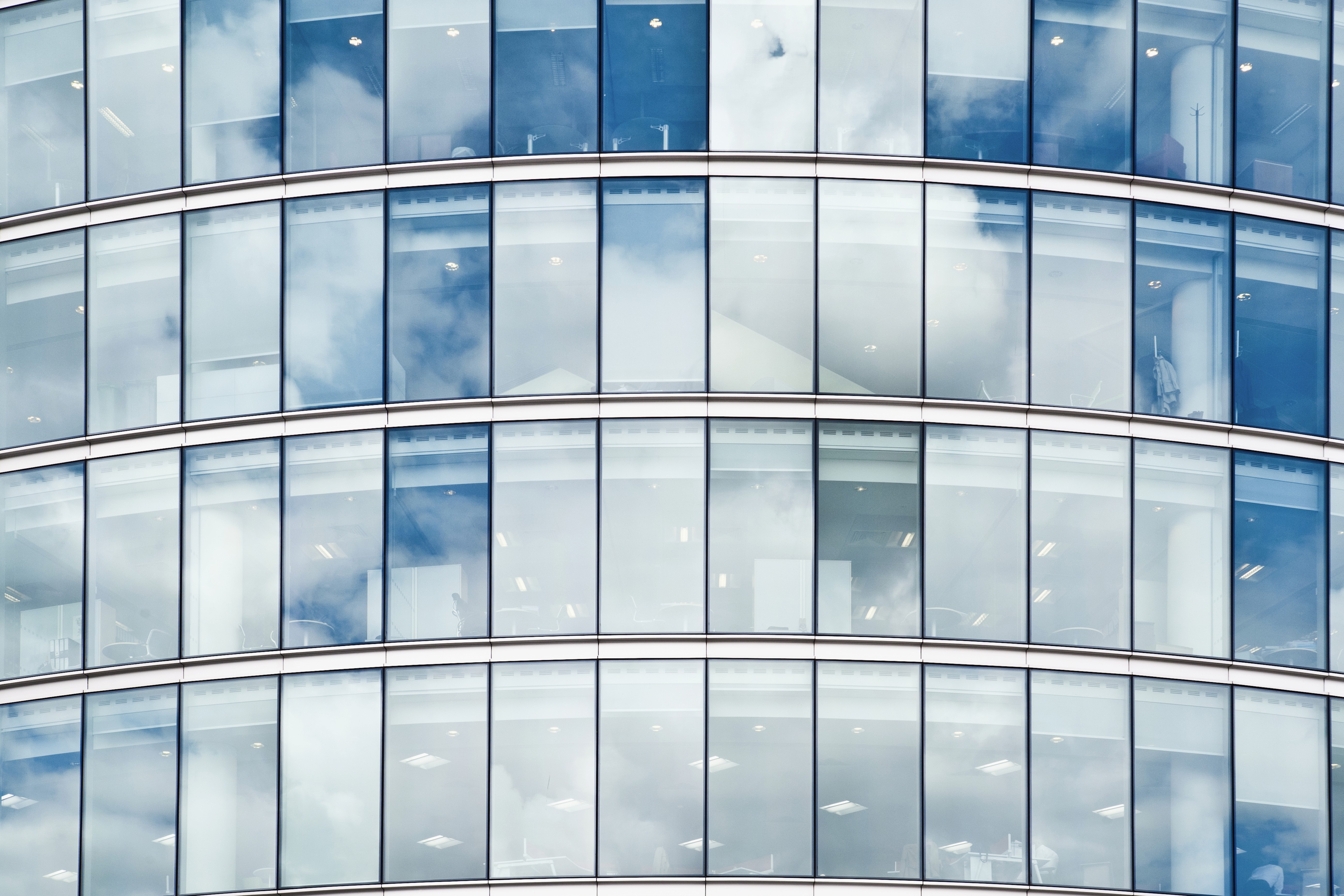 Modern office building in glass