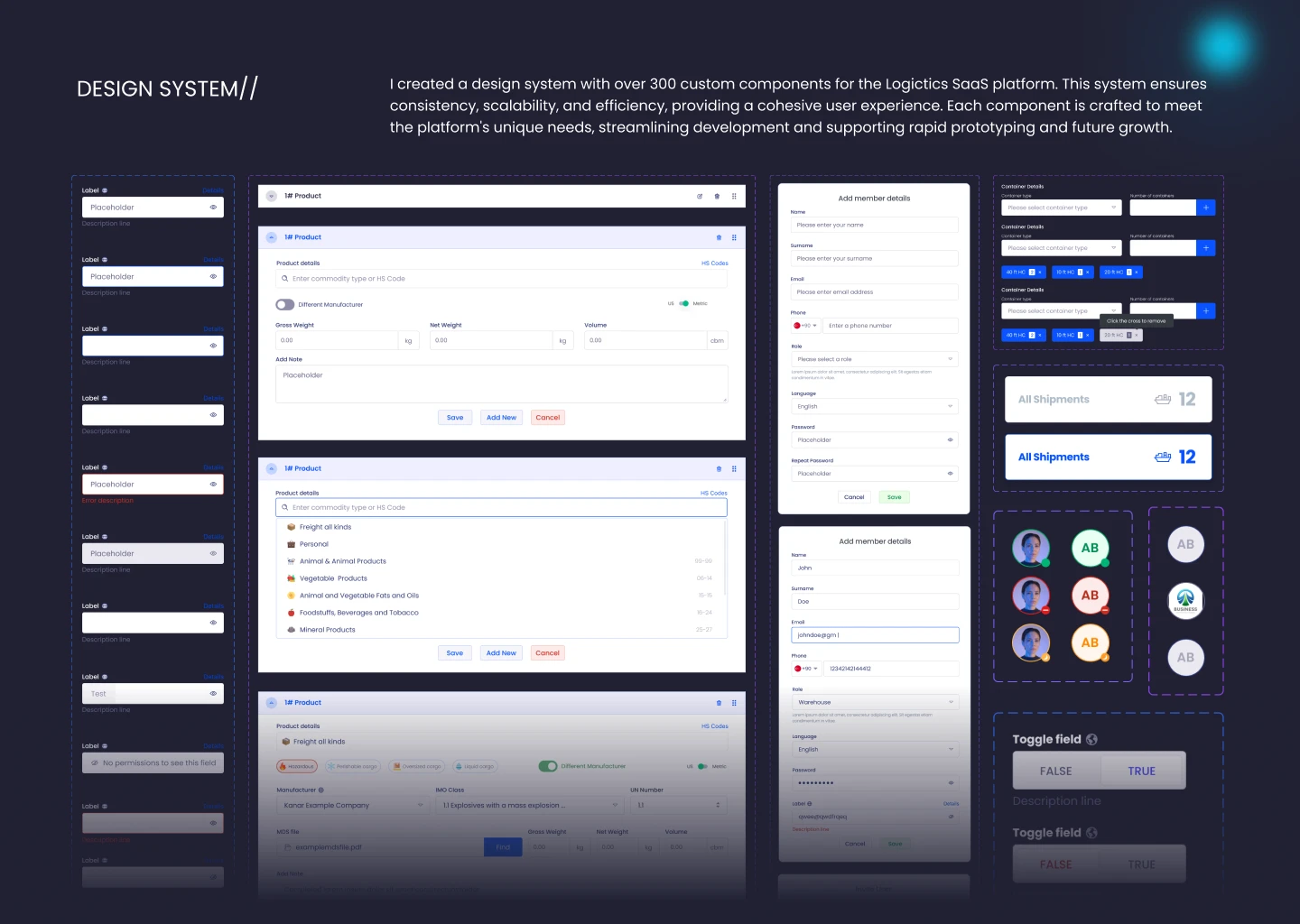 Logictics SaaS Design