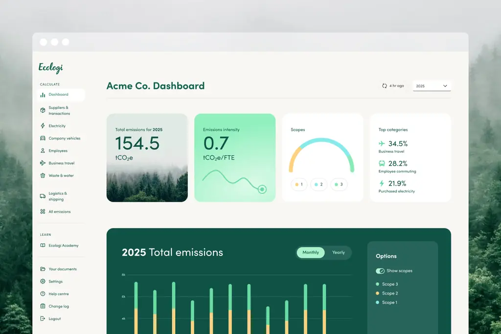 Carbon accounting platform