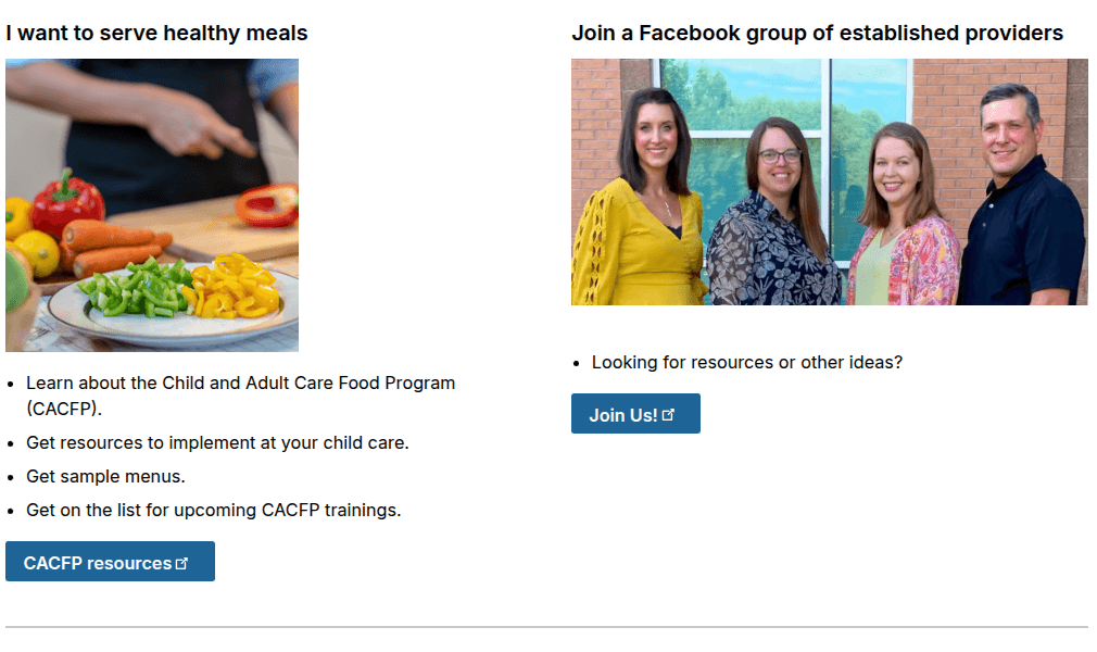 Mesa county website with child care training resources