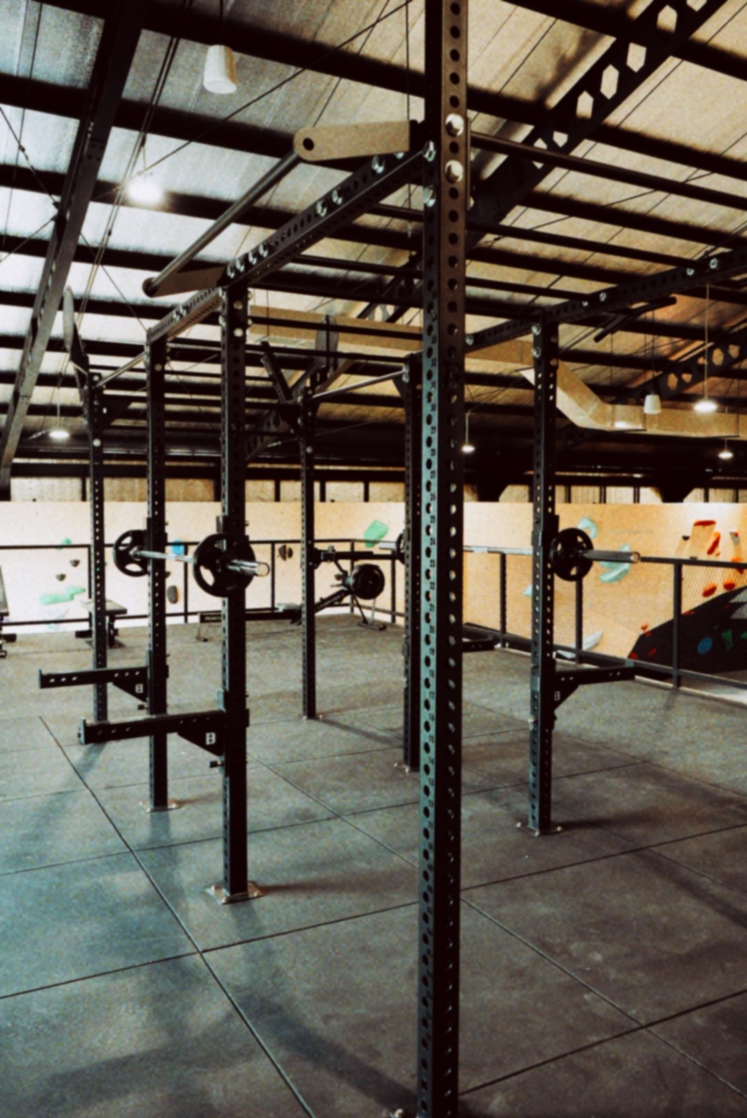 Fitness space in climbing gym Bali