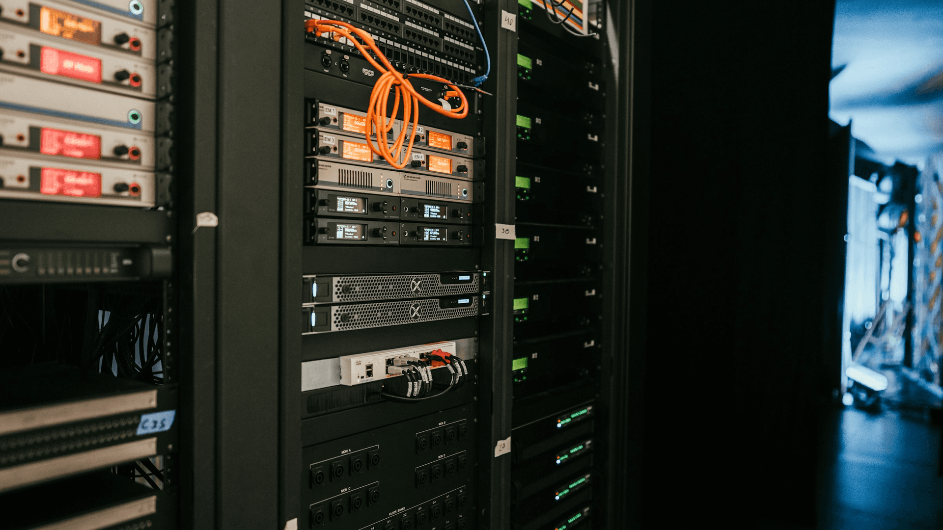 tagged GPU servers prepared for secure disposition and export review