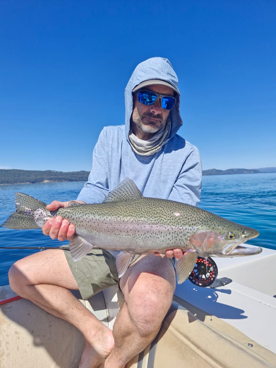 Big catch in Patagonia fly fishing experience in Nahuel Huapi Limai river best fishing experience in Patagonia