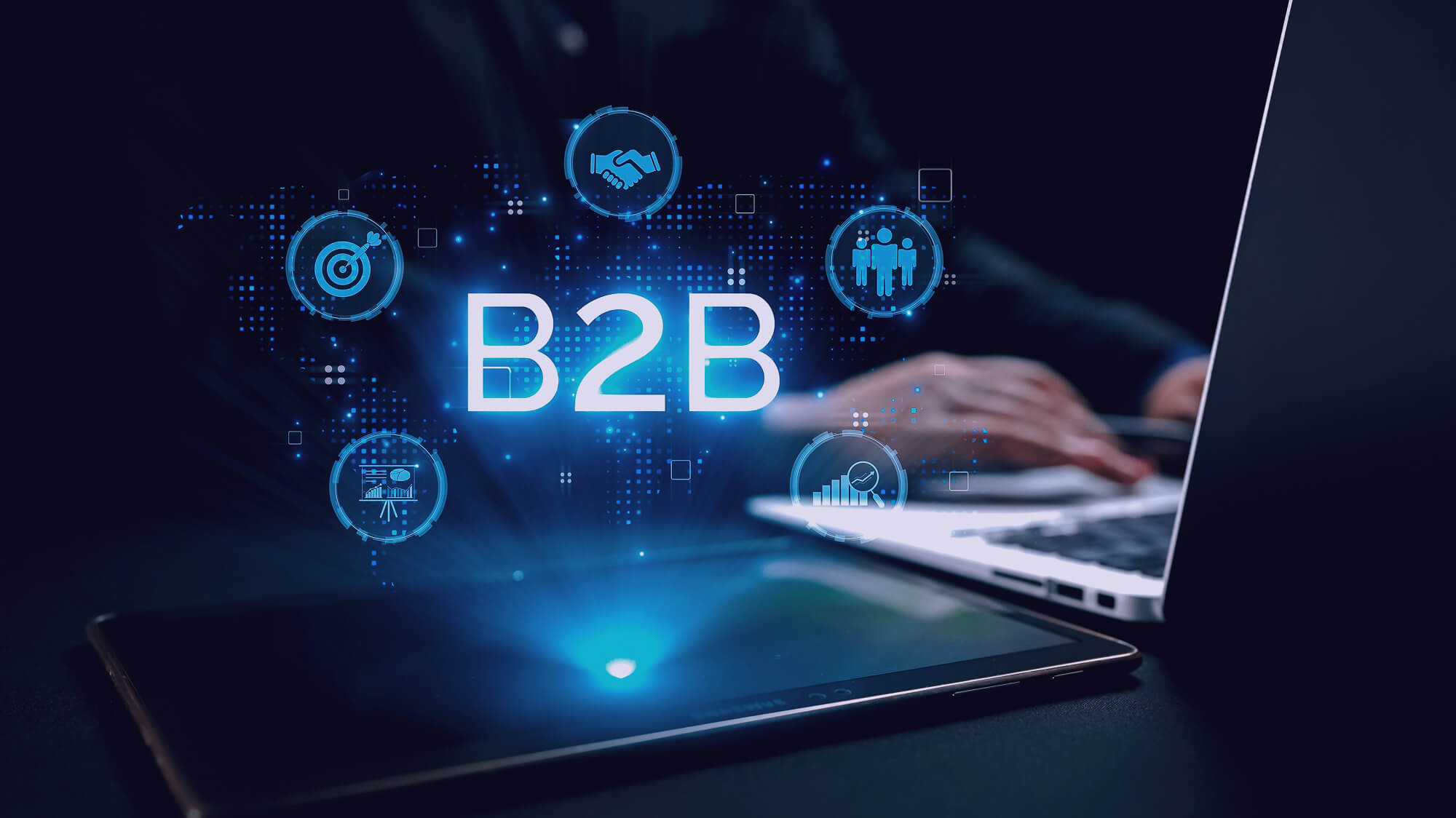 AI transforming B2B content syndication digital technology banner