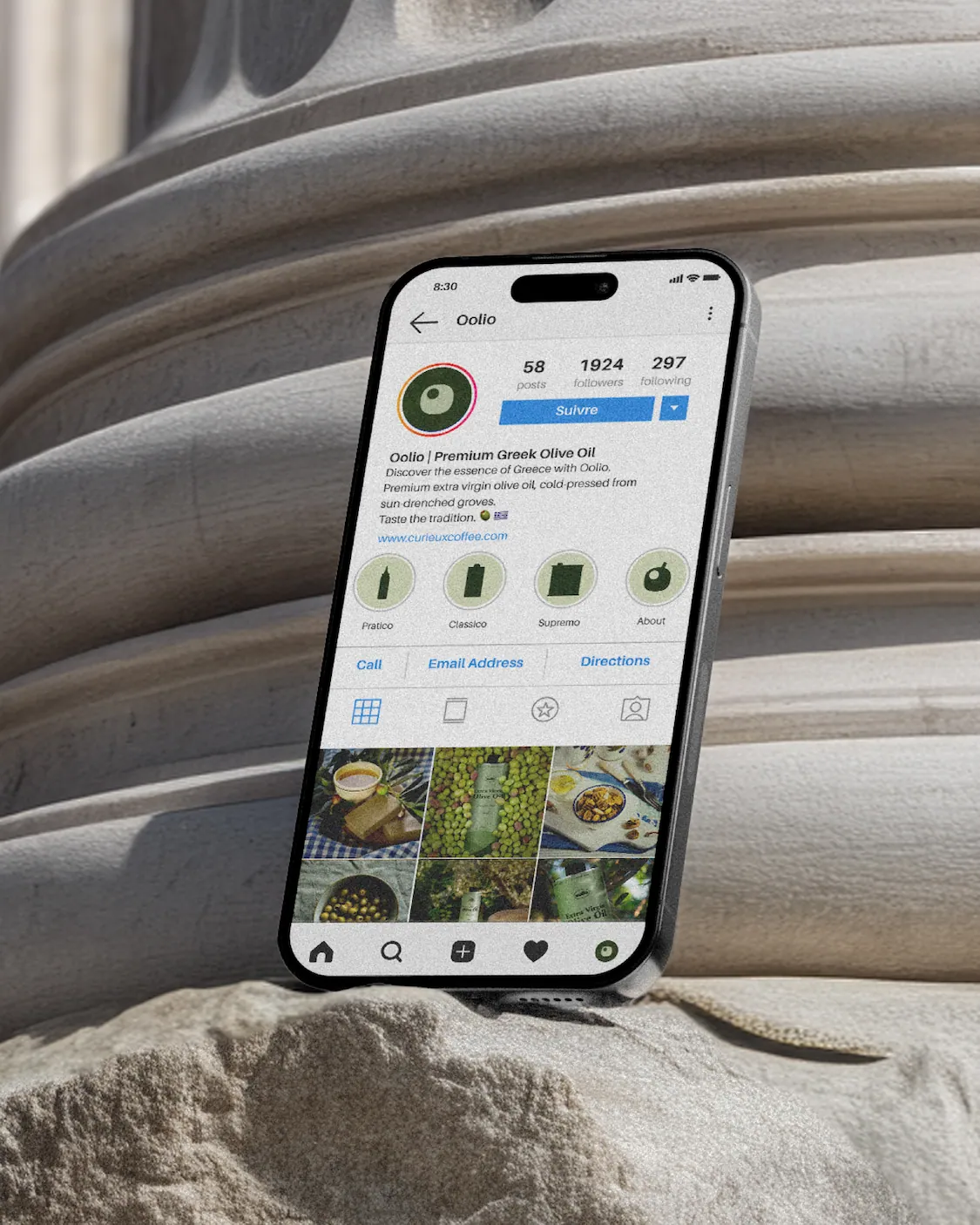 Projet oolio m2graph réseaux sociaux intagram feed hightlight