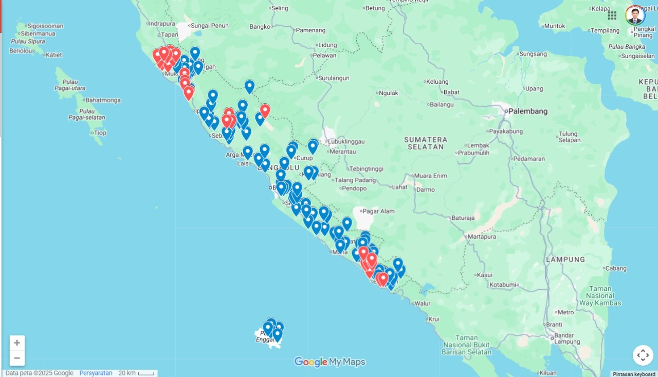 162 Sites of Bengkulu Province