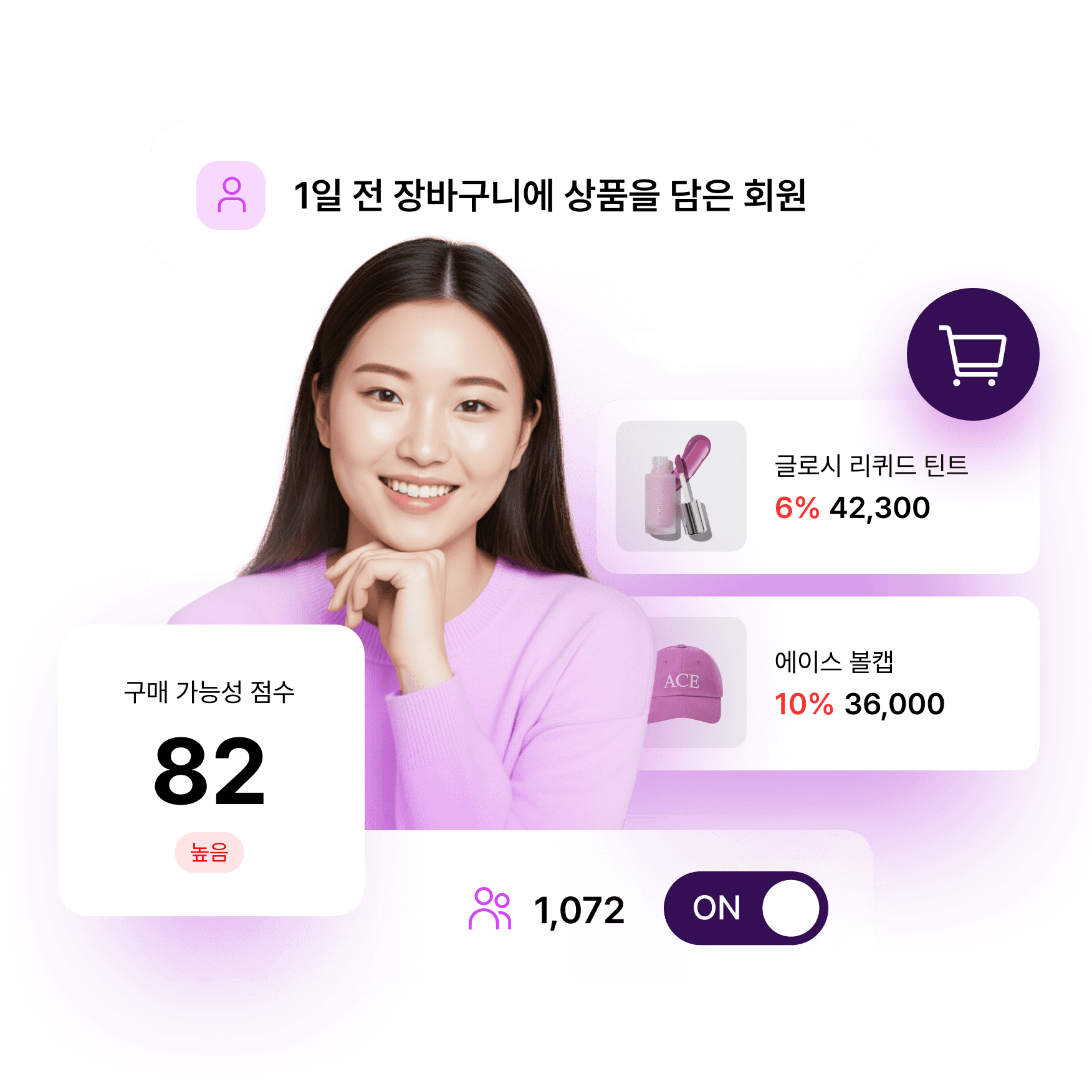 데이터라이즈 오디언스 화면