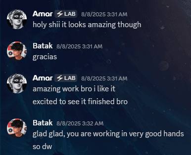 Client testimonial screenshot