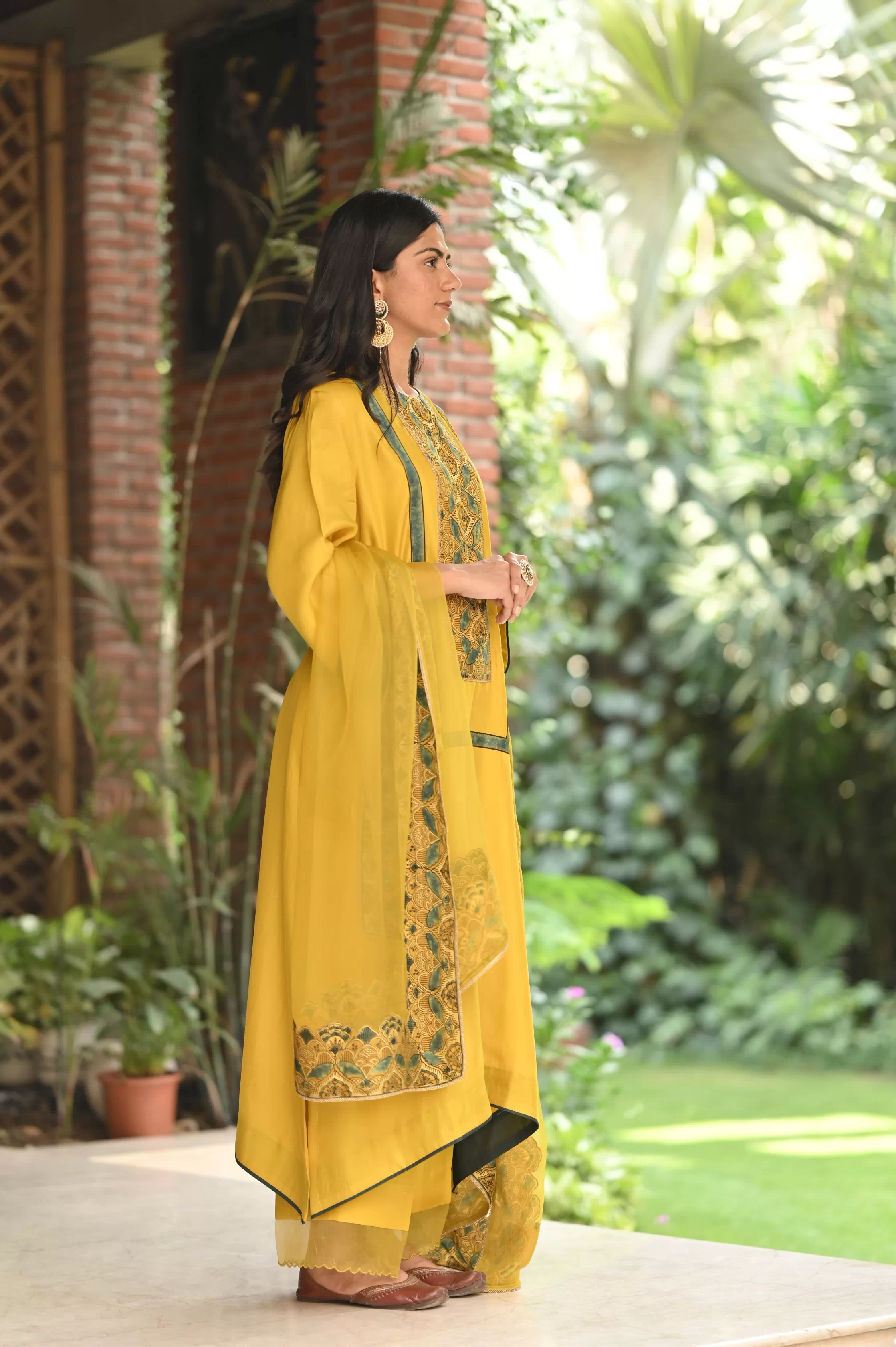 Zaria – Mustard Garden Luxe Ensemble 3