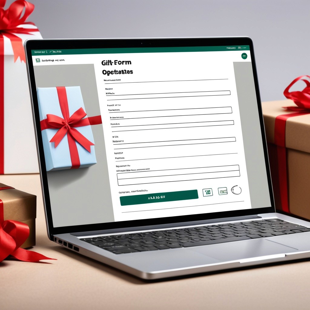 An image of the preferred gifts program on screen