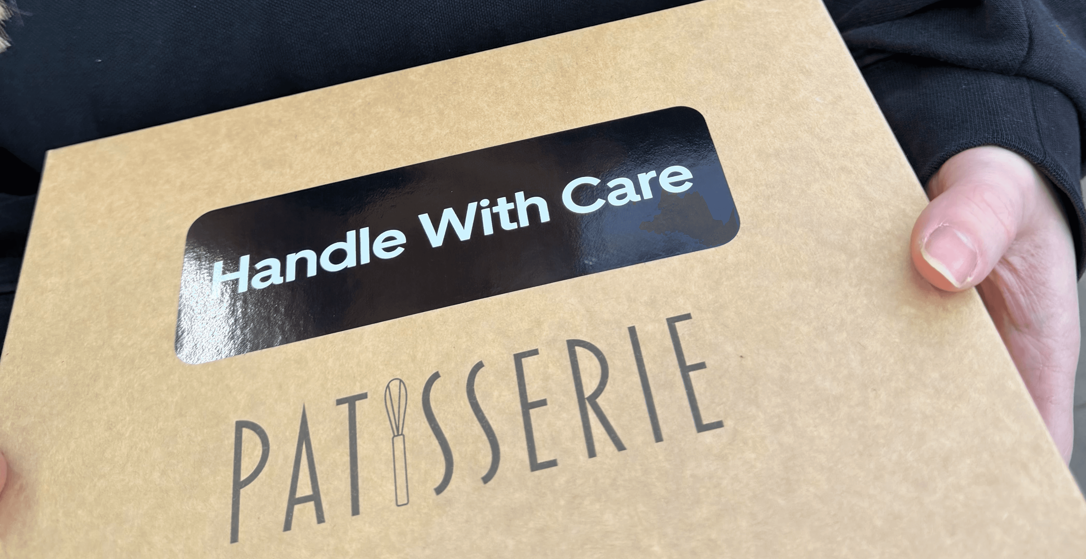 Perissology courier delivering groceries