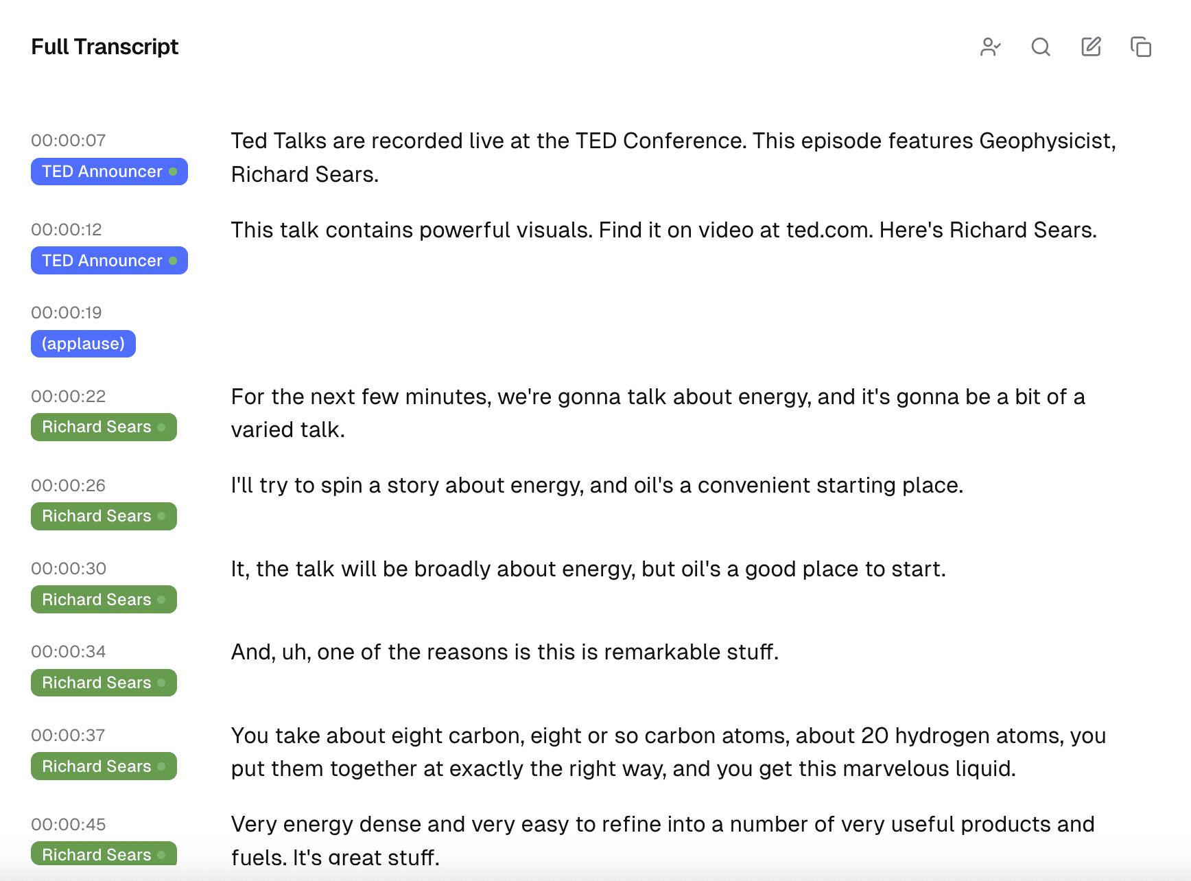 meeting summaries transcript