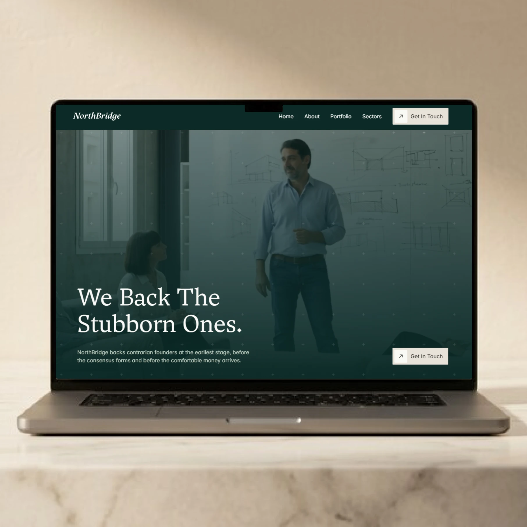 NorthBridge logo. "We Back The Stubborn Ones." tagline.