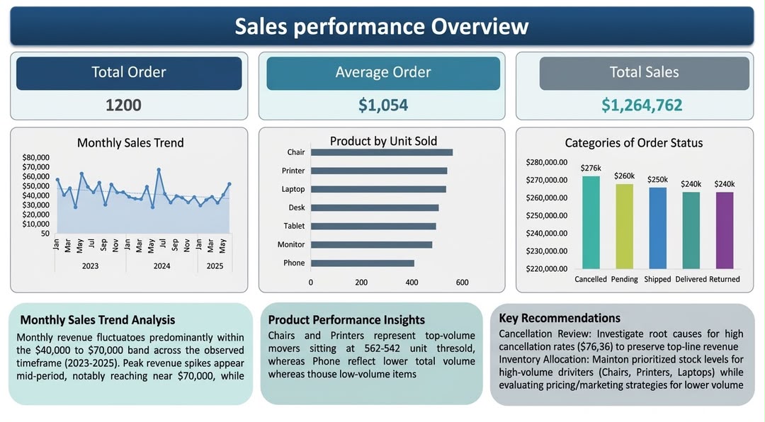 Project dashboard screenshot
