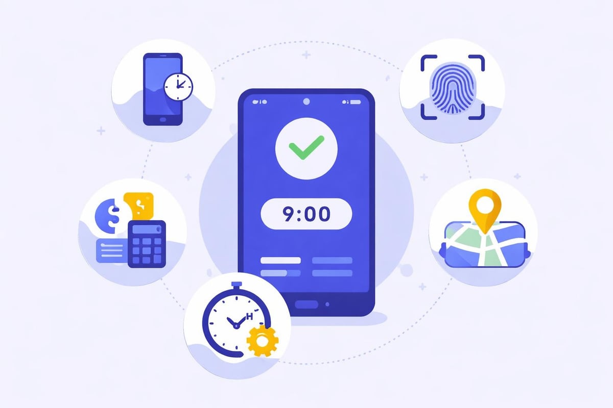 Time clock software features