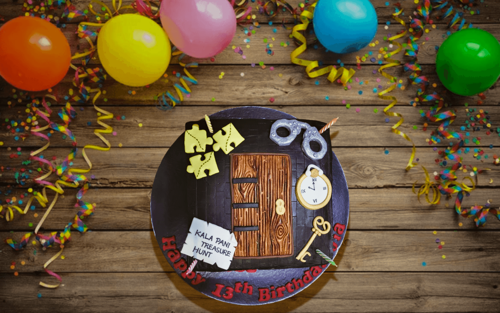 Photo of a birthday cake based on Kala pani a mystery escape room game