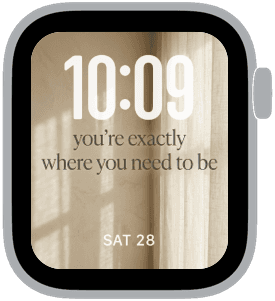 still words Apple Watch face preview 1 featuring winter, autumn, summer, and spring.