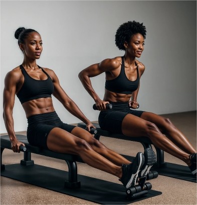 dos mujeres haciendo ejercicio