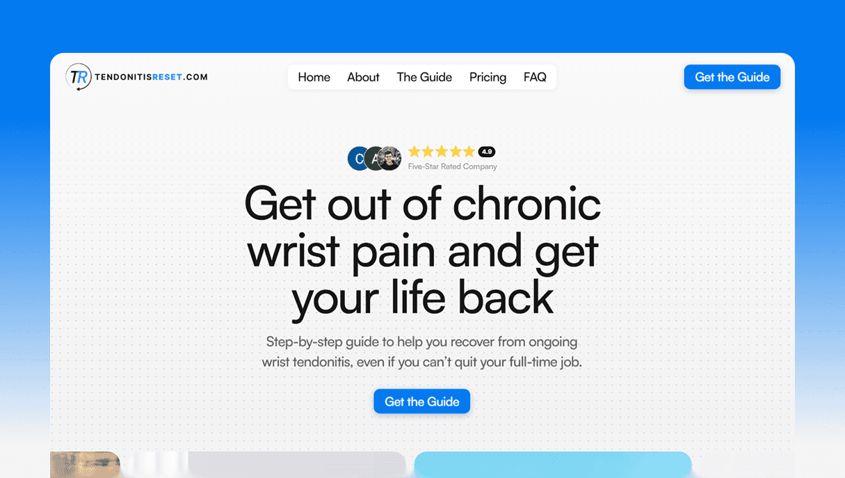Tendonitis Reset homepage