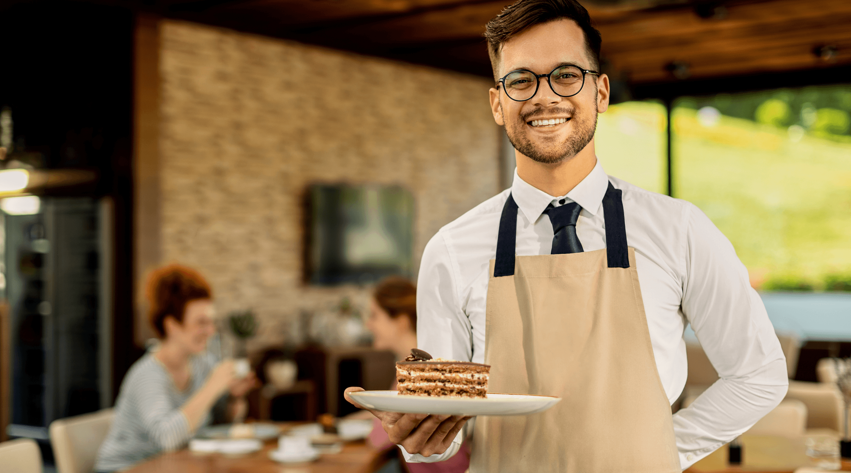 image of a staff holding a food