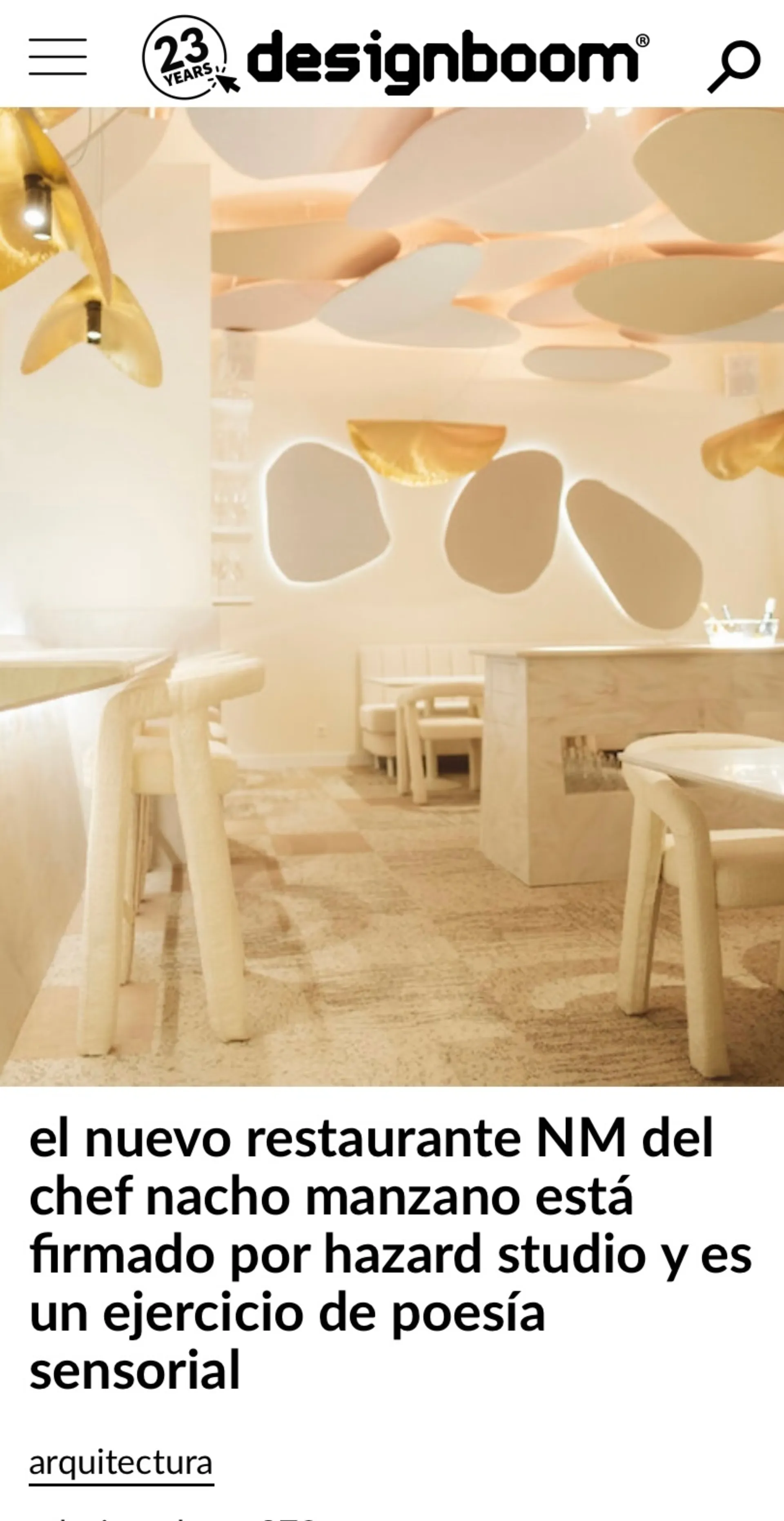Artículo de prensa de Designboom sobre NM