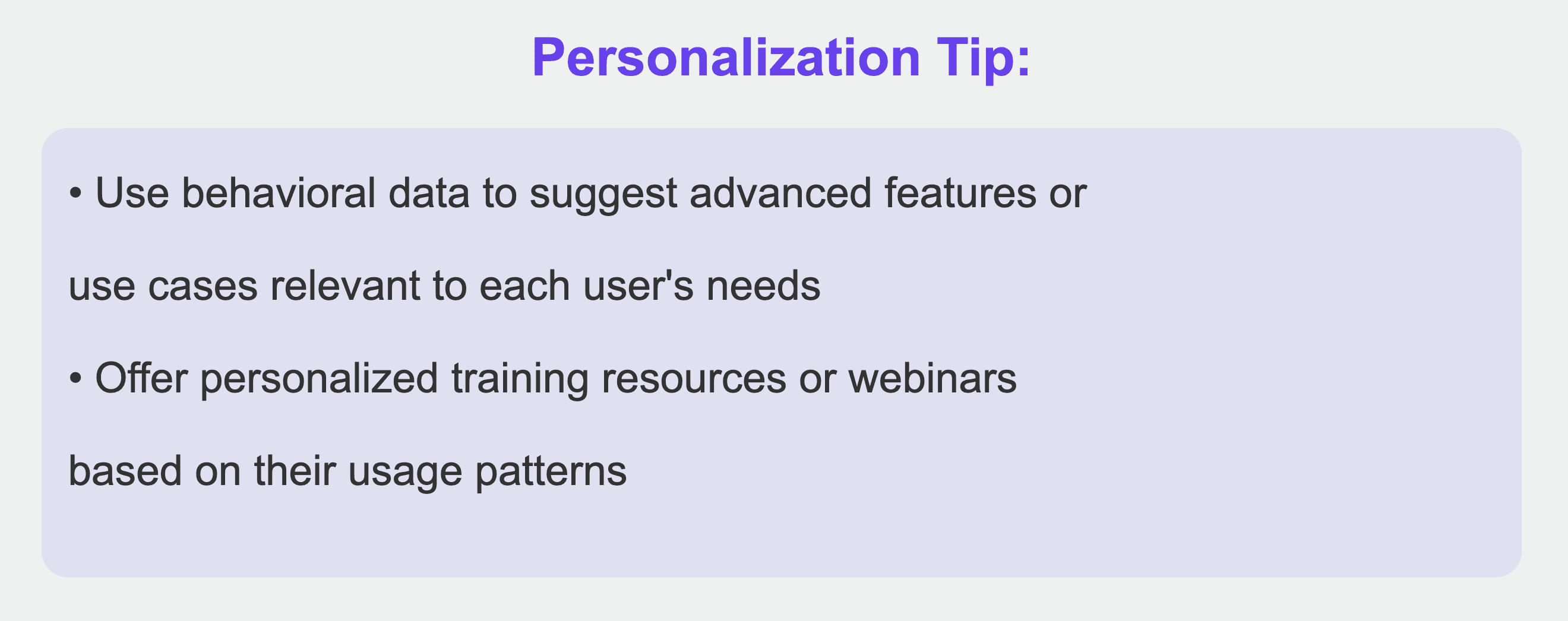 Adoption & Engagement Personalization tips