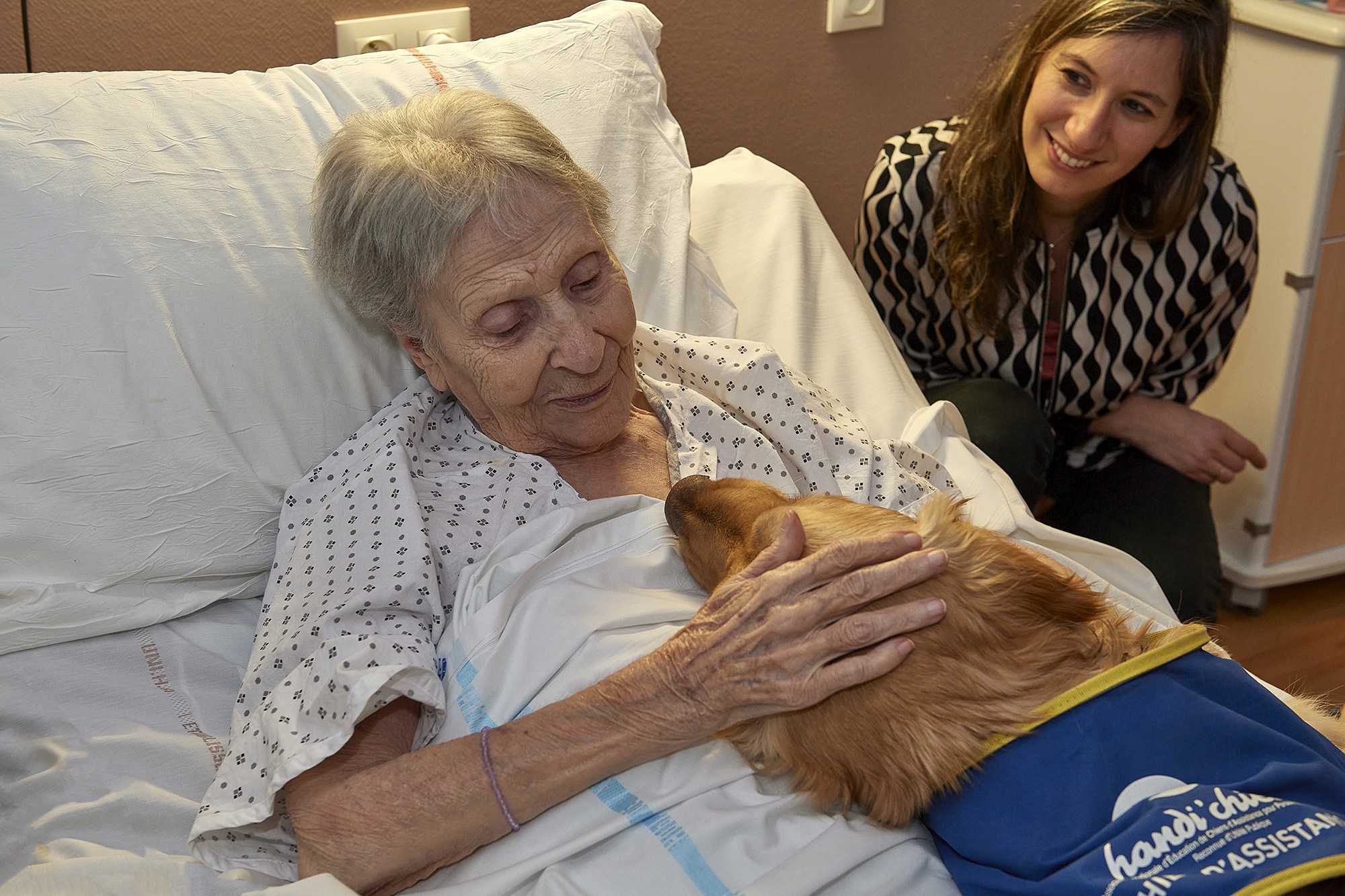Saïko facilite le lien relationnel du patient envers l’assistante social et apaise les tensions ou les angoisses.
