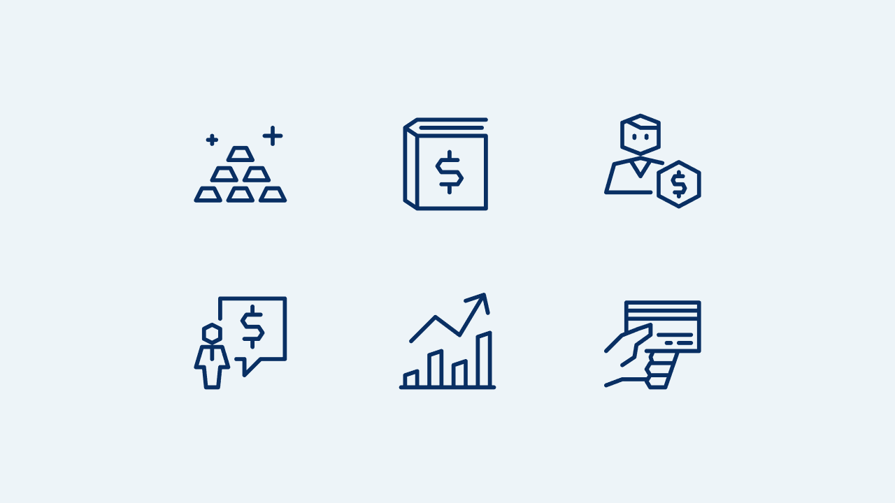 Cyber Line Finance Icon Set