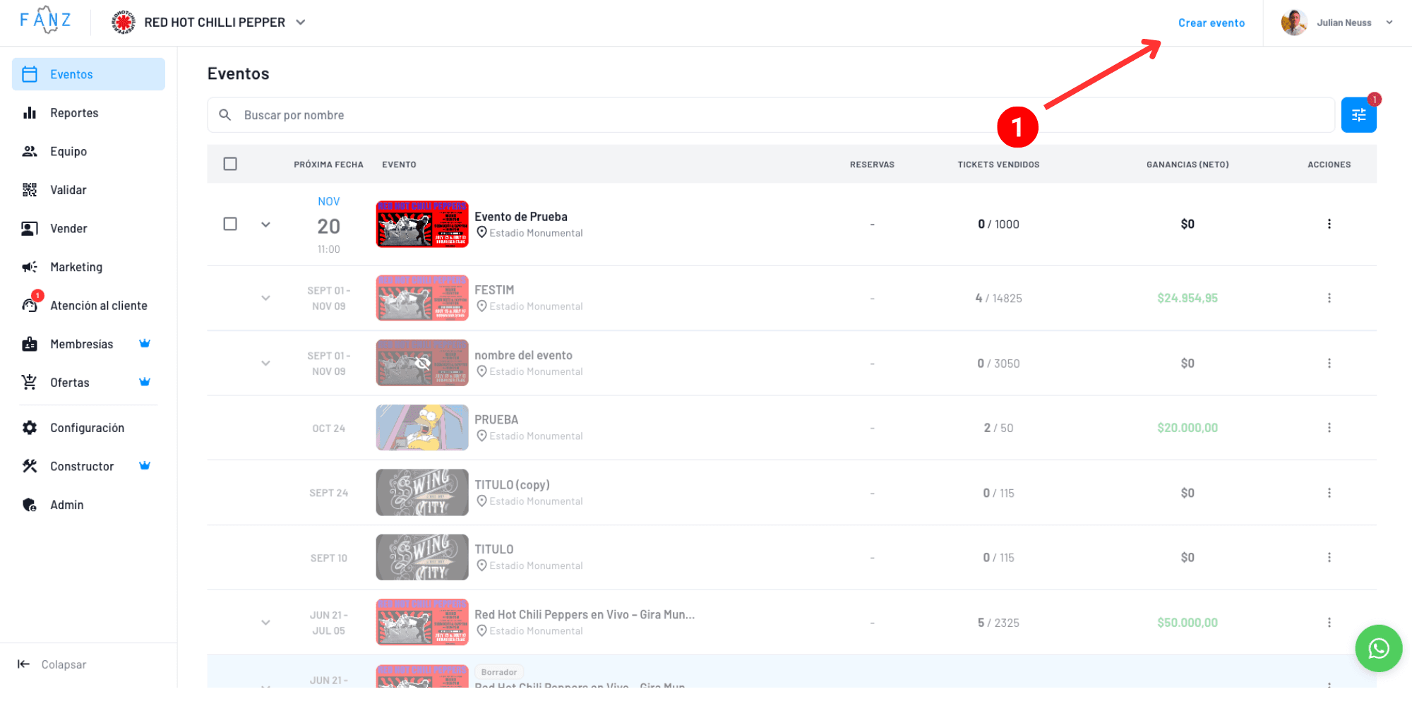IMAGEN DEL BOTÓN DE CREAR EVENTO