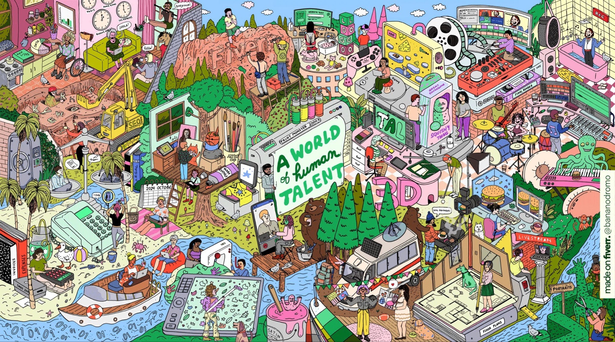 International Freelancer Day – illustrated feature campaign