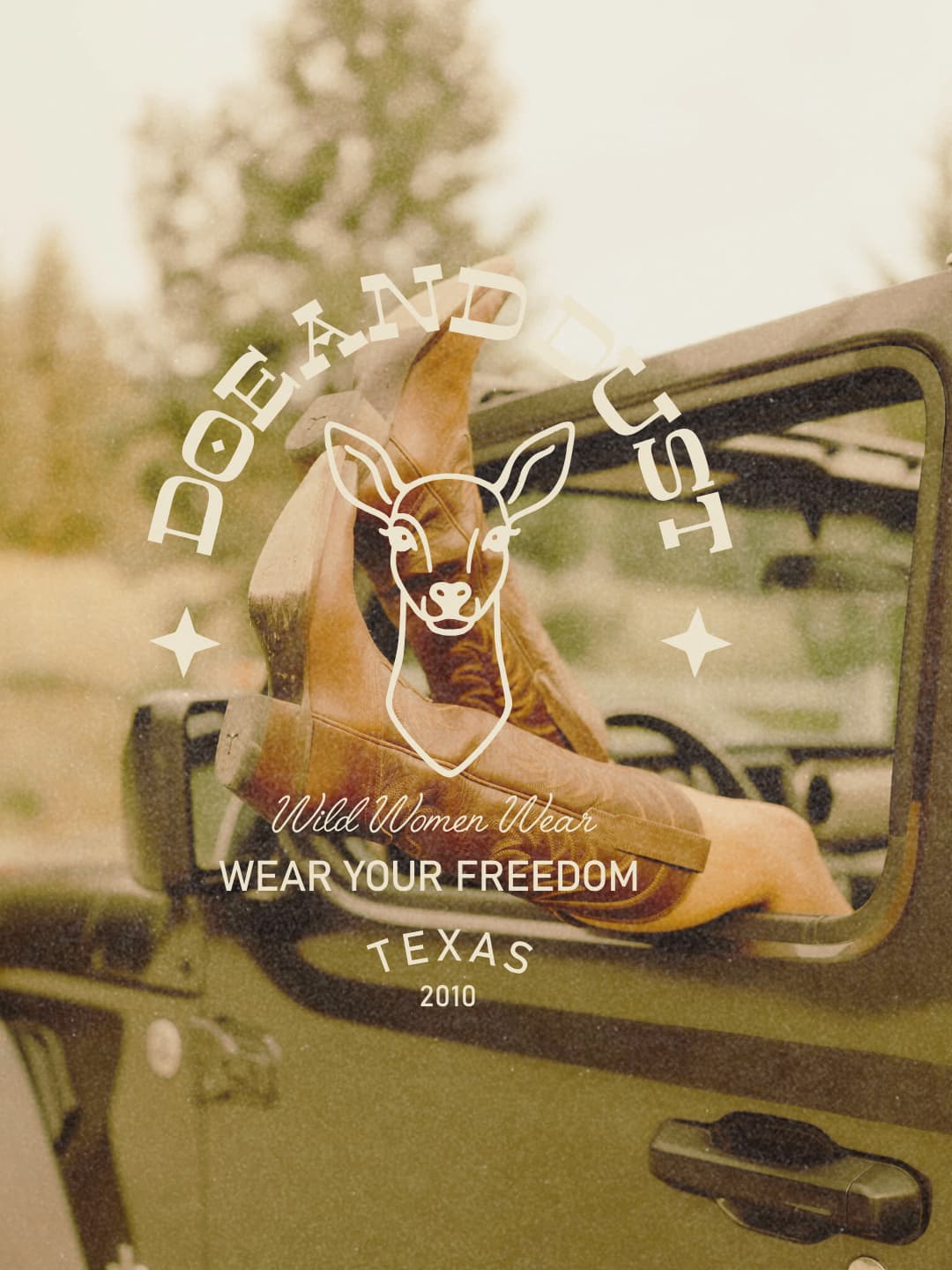Proyecto de branding de marca de moda femenina estilo western