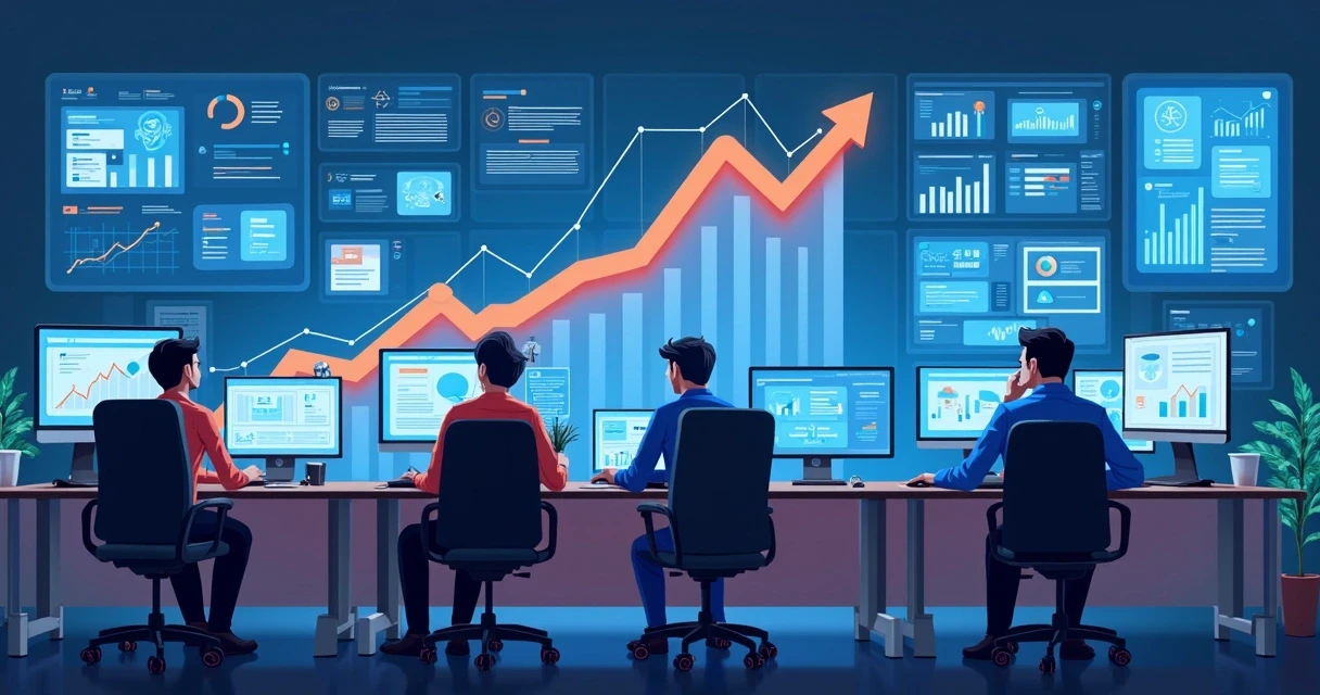 Equipe de vendas pequena ampliando alcance com IA 