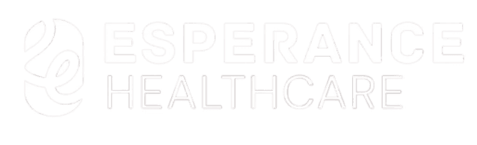 a white logo reading 'esperance healthcare'