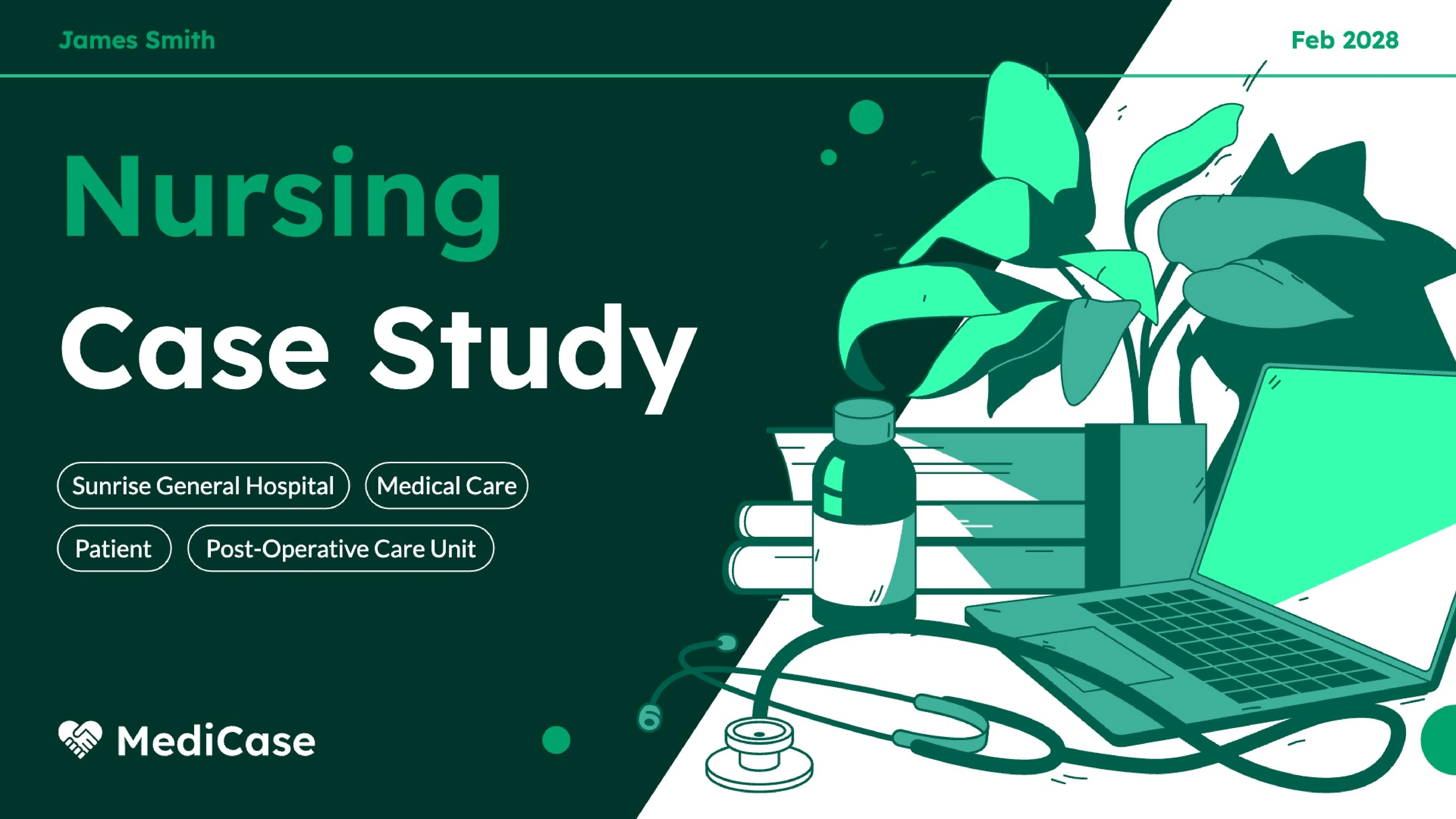 cover slide - nursing case study template