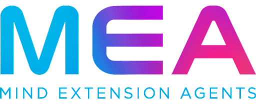 MEA Mind Extension Agents logo, a partner of Cosmoverse, a leading institutional summit on digital assets conference and blockchain infrastructure. at Cosmoverse summit