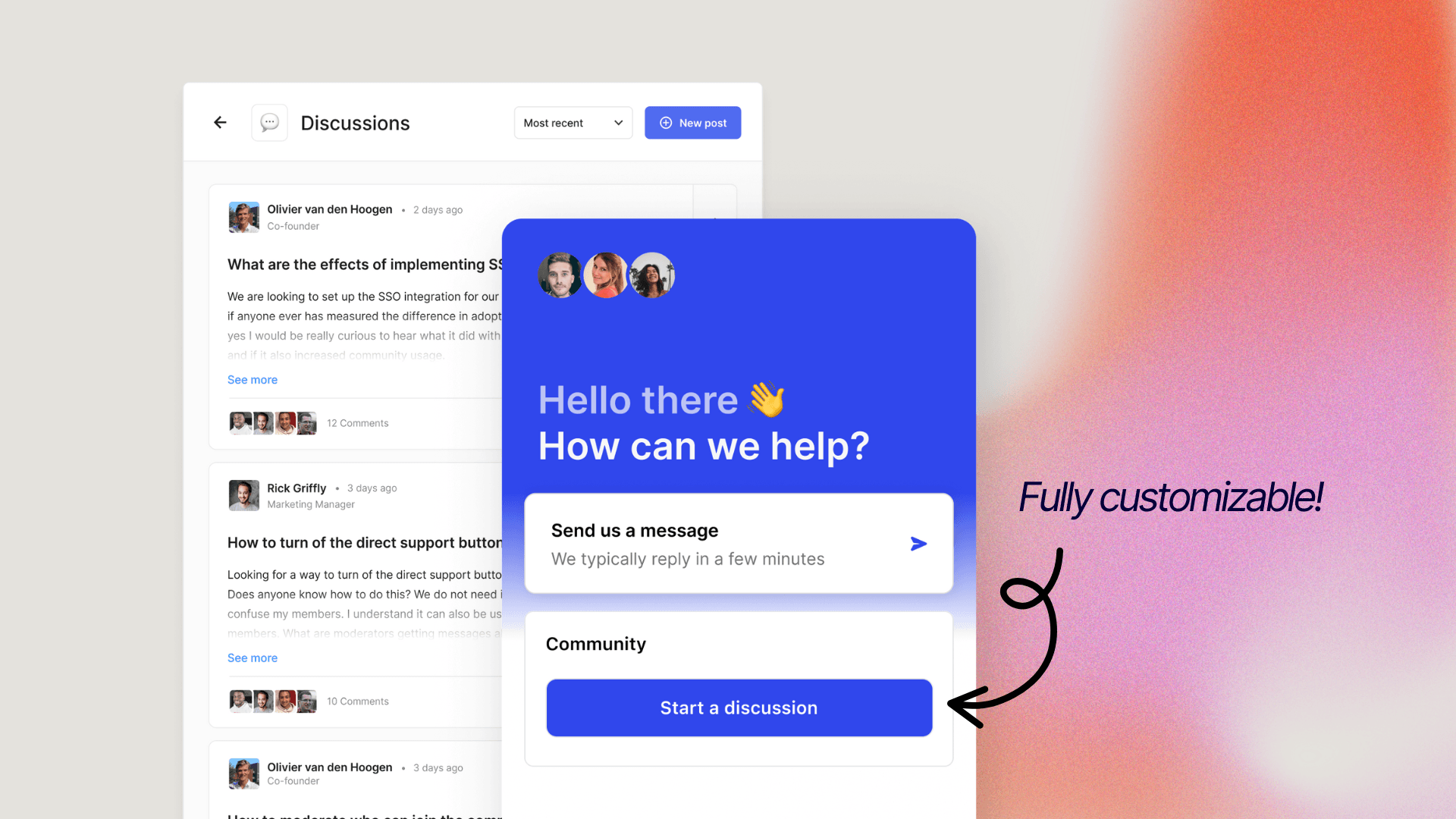 Add community forums to Intercom
