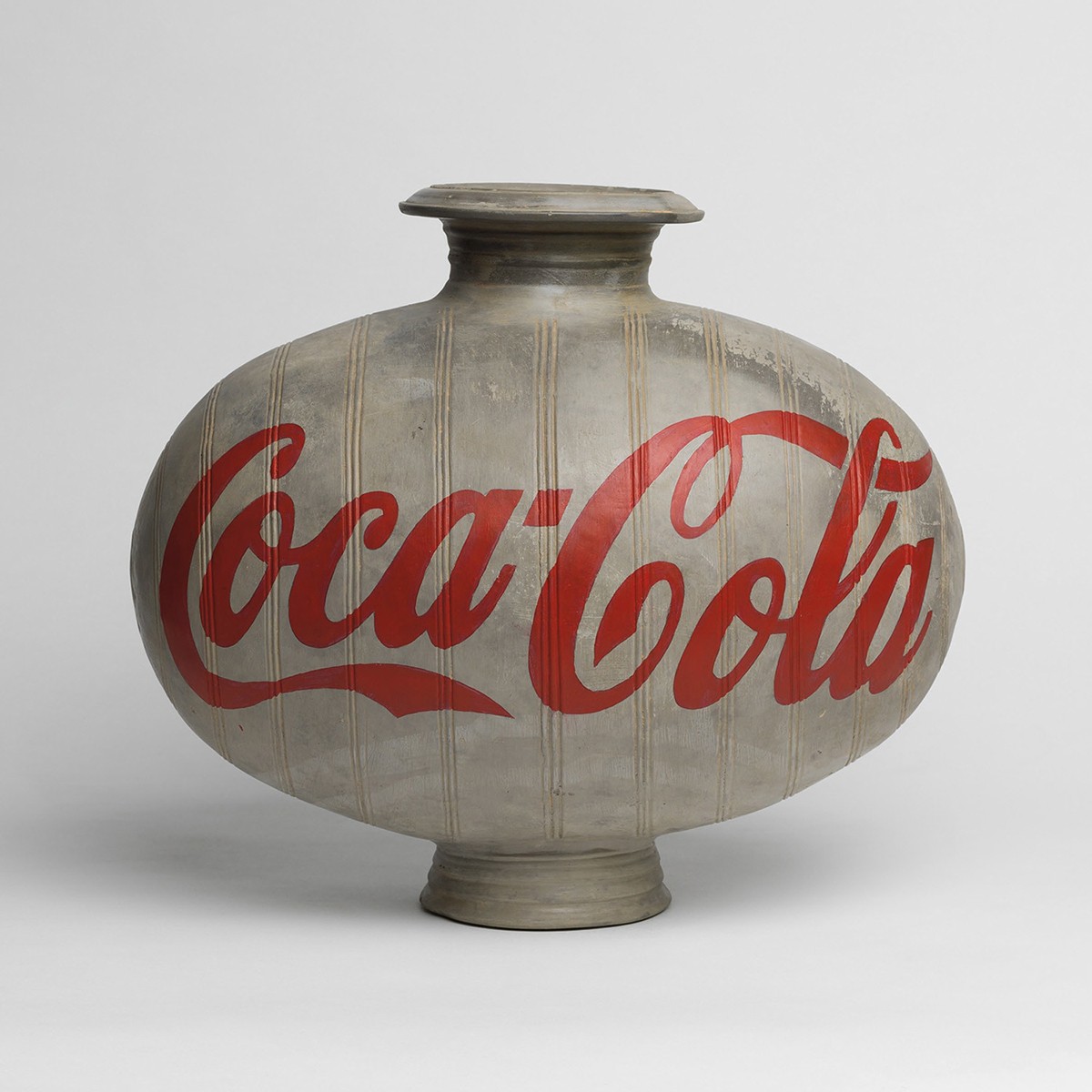 Abstract streaks of orange and blue light