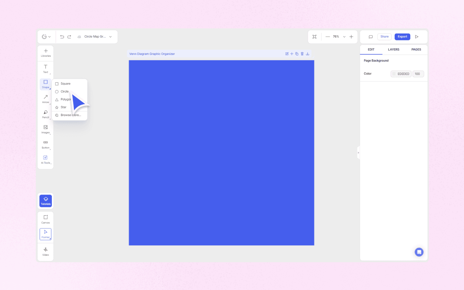 how to make Venn Diagram Graphic Organizer