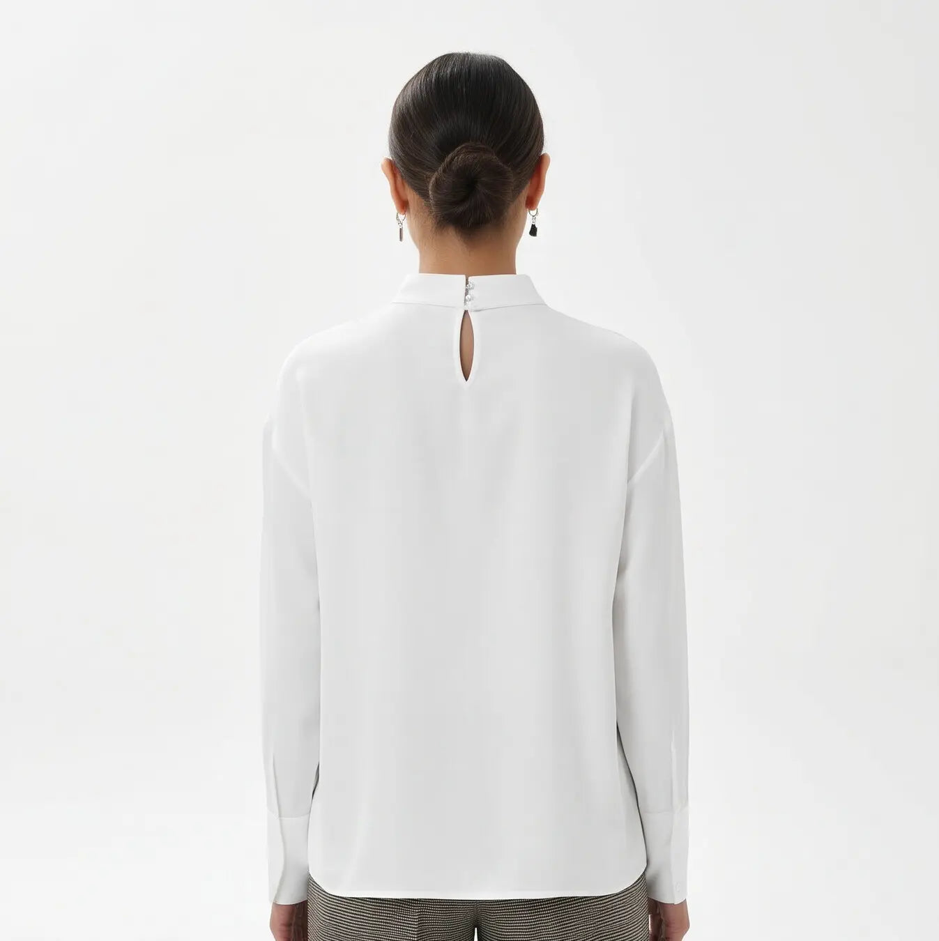 Ivory Minimal Blouse 2