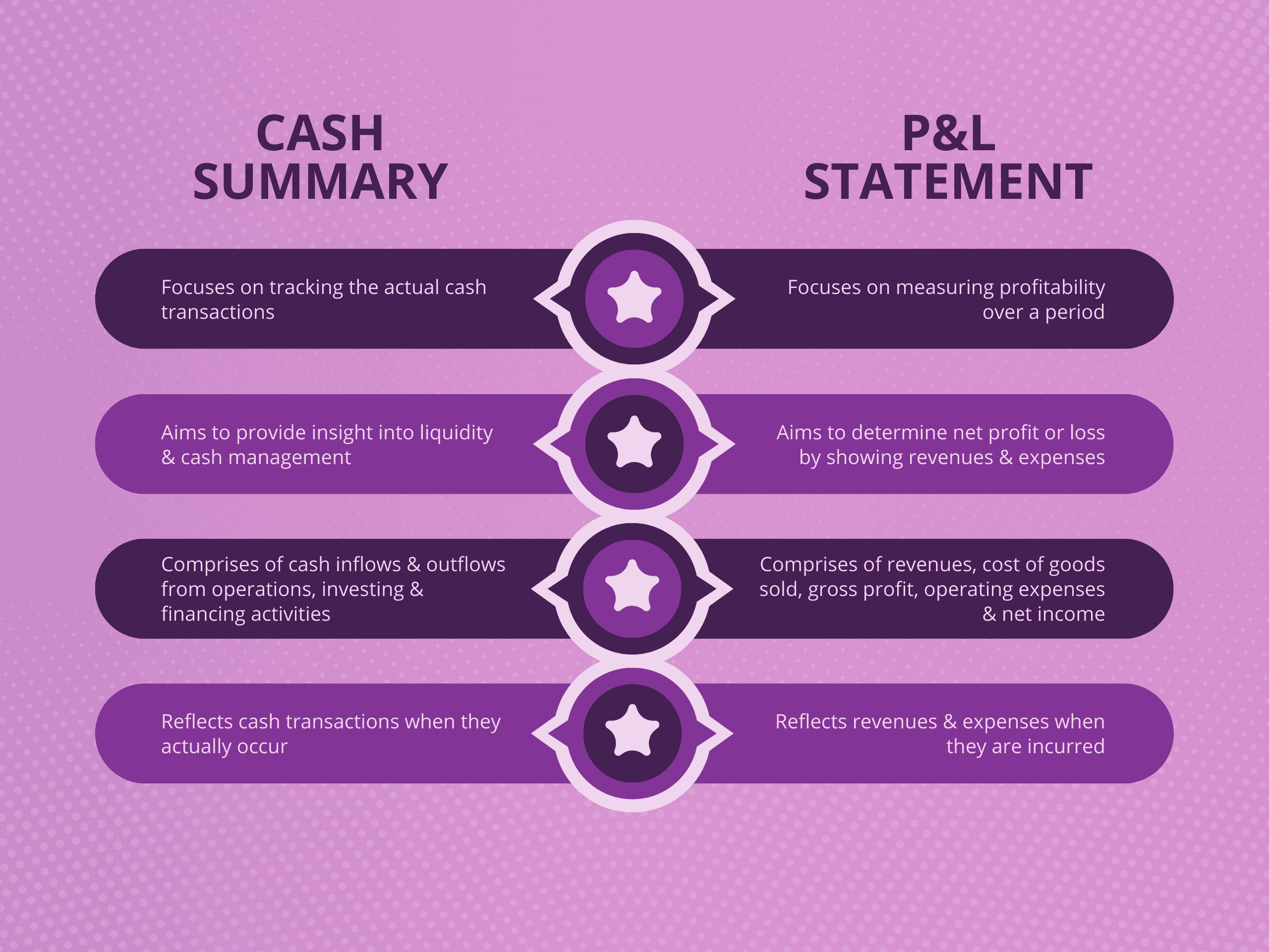 Cash Summary and P&L Statement