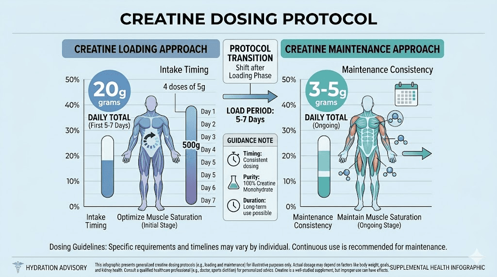 Creatine monohydrate dosing protocol for GLP-1 medication users