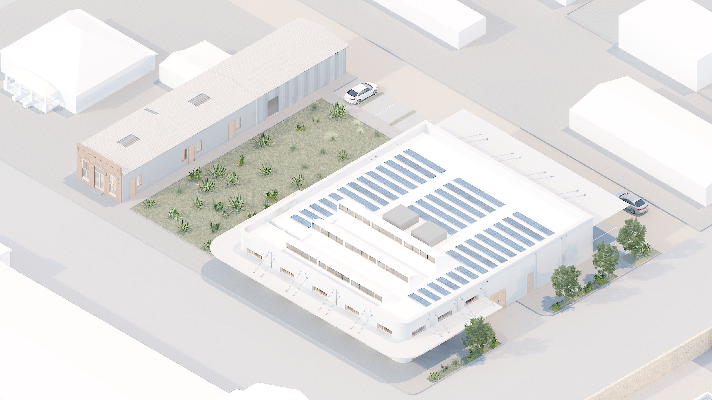 Judd Archive and Headquarters Building Overhead Plan View