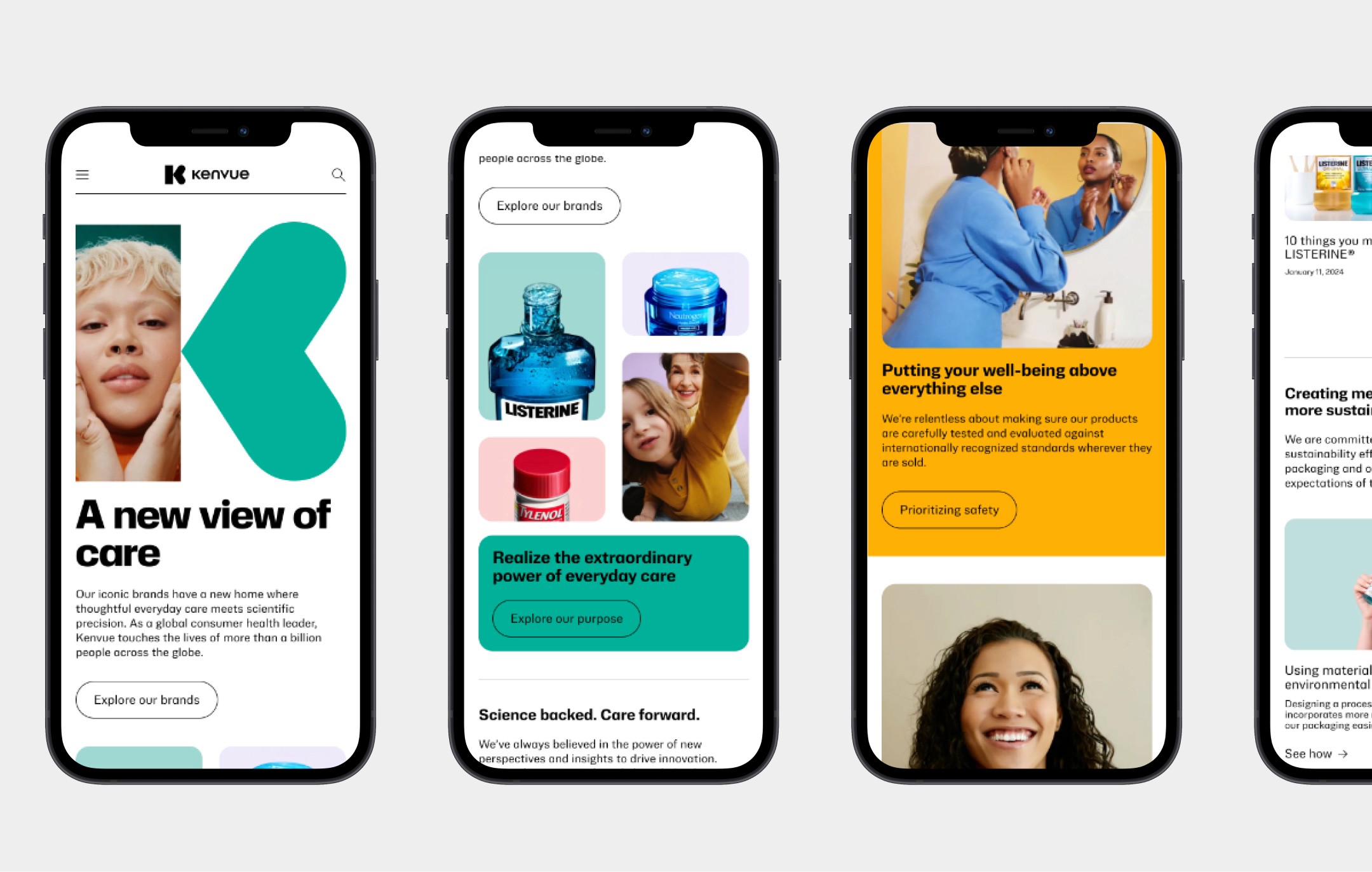 image of Kenvue's mobile website