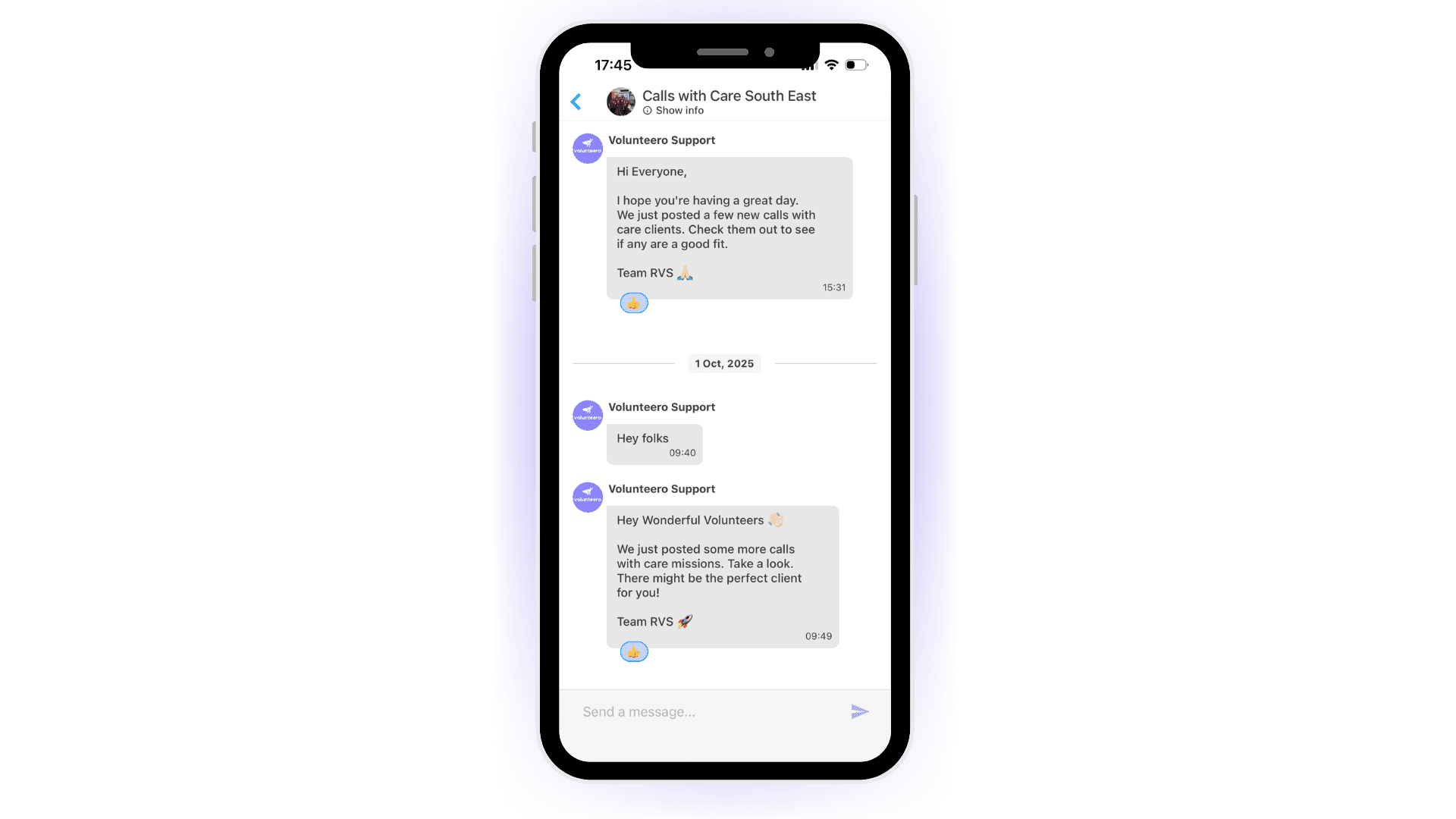 Chat Volunteer App