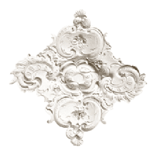 Decorative ceiling medallion for chandelier – primed and ready to paint